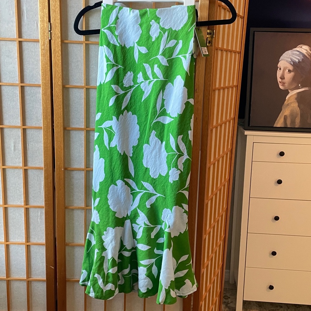 Kate Spade x Target Classic Rose Linen Top M & Fit Flare Midi Skirt M NWT Set - Picture 5 of 17